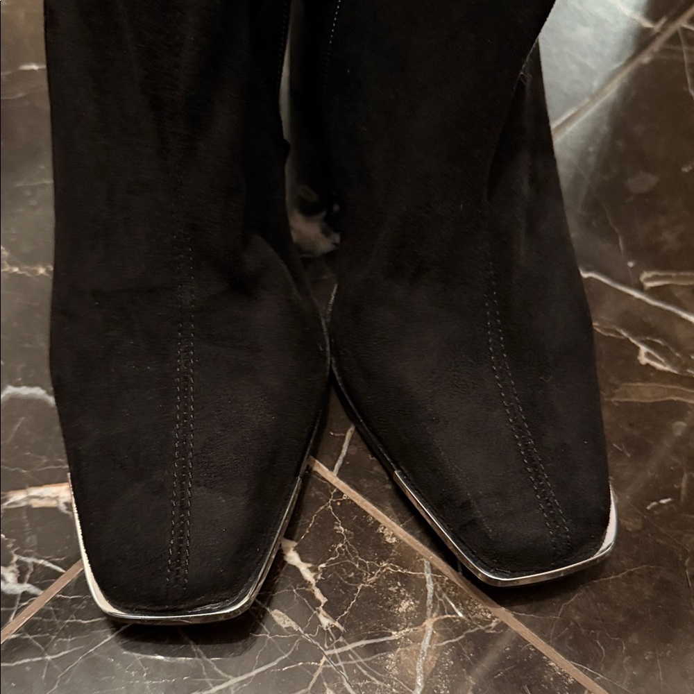 Steve Madden Black Heeled Boots fedora boot - Picture 5 of 8